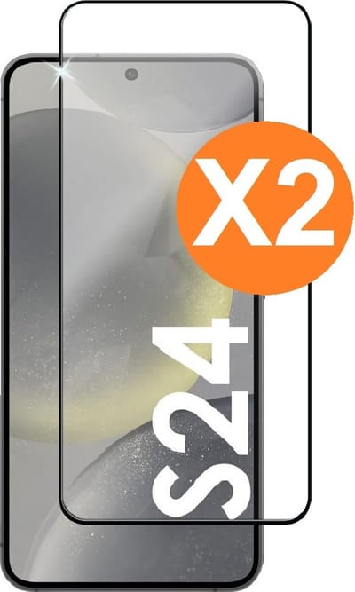 Screenprotector Geschikt voor Samsung Galaxy S24 5G Screenprotector Bescherm Glas Full Cover Zwart 2pack | Volledige Beschermglas Tempered Glass | Samsung Galaxy S24 5G Screenprotector