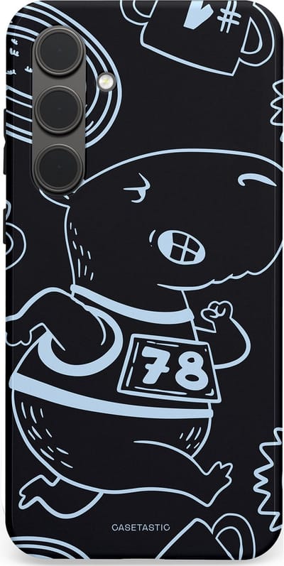 Casetastic Hoesje Geschikt voor Samsung S24 Plus - Stijlvolle Beschermende Duo-layer Case - Capibara kampioen
