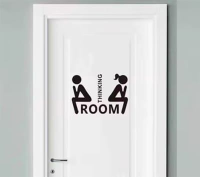 WC-Sticker - Grappige sticker voor op de toiletdeur - 10/7 cm - 1 stuk - CHPN