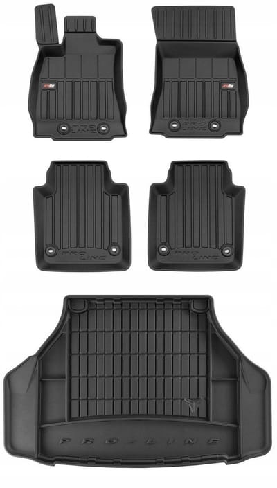 FROGUM Proline – Automattenset met Kofferbakmat – Perfecte Pasvorm – Geurloos TPE – Extra Hoge Beschermrand