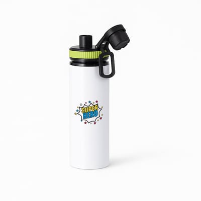 Hacebo® - Super hero waterfles met draaidop groen - Superhelden - een superheld - verjaardagscadeau - kado - gift - geschenk - water fles - 850ML