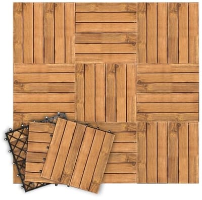 Houten tegels 30x30 cm - Acaciahout Vloertegels voor Terras en Tuin - 55 Stuks 5 m²
