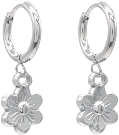 RVS Oorbellen Bloem - 3x1cm - Elegant Design