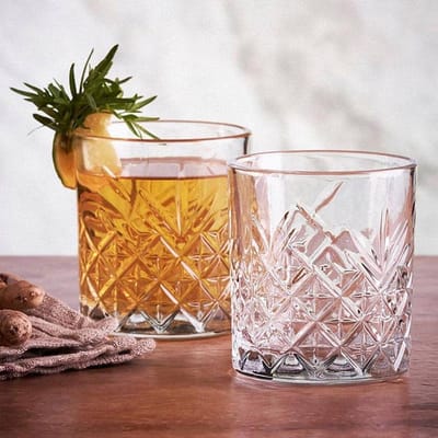 Pasabahce Timeless - Whiskeyglazen - Tumberglazen - 345ml - 9,6cm - Transparant - 4 stuks