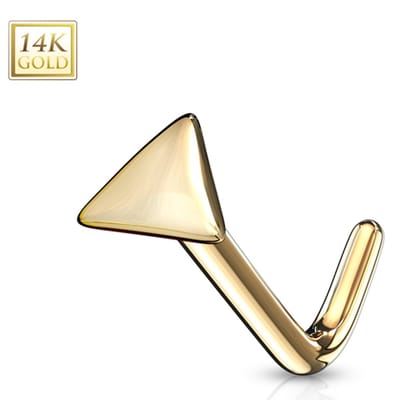 Piercing 14kt triangle 0.8x6x2.5 - goud - LMPiercings