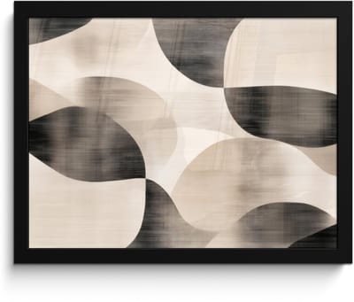 Poster in lijst - Fotolijst 40x30 cm - Posters - Grillige vormen - Subtiele overgangen - Dynamisch - Posterlijst zwart - Decoratie - Wanddecoratie woonkamer - Muurdecoratie slaapkamer