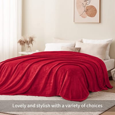 Dailygoods- Fleece Deken 220 x 240 cm - Zachte Warme Deken - Ademend Lichtgewicht - Geschikt voor Binnen/Buiten - Premium Fleece 260 GSM - Woondeken