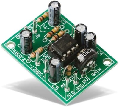 Mono Voorversterker - Audio Versterker Kit - Signaal Versterken - Universeel Ontwerp - 38x78x155 mm