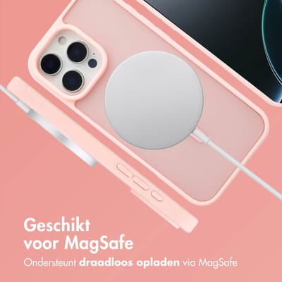 imoshion Hoesje - Geschikt voor iPhone 16 Pro - Color Guard Backcover geschikt voor MagSafe - Lichtroze