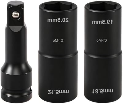 Set van 3 Impact Schroevendraaiers met Dubbele Kop, 18.5-21.5mm, Geschikt voor 1/2" Aandrijving, CV Staal, Perfect voor Kluswerk en Onderhoud