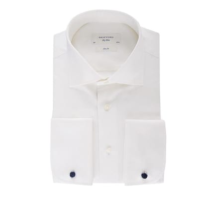 Profuomo Sky Blue Slim Fit Trouw Overhemd Heren