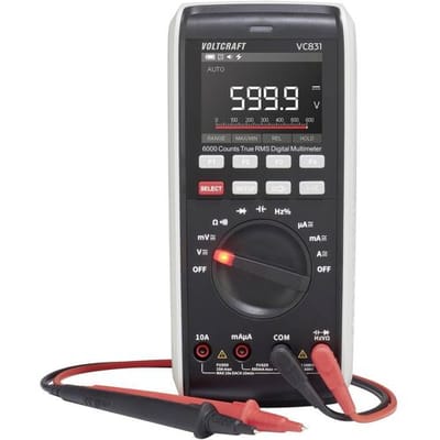 VOLTCRAFT VC831 Multimeter Digitaal LoZ CAT III 1000 V, CAT IV 600 V Weergave (counts): 6000