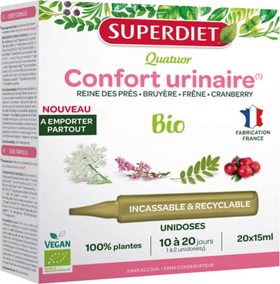 Superdiet Quatuor Confort Urinaire Bio 20 Unidoses