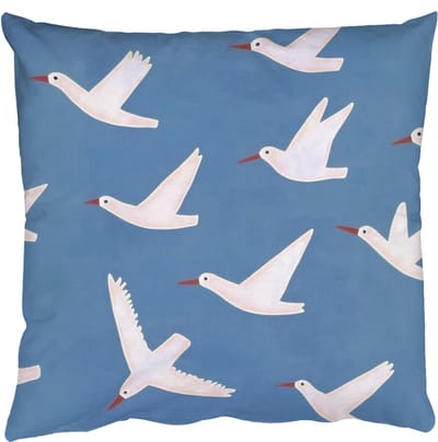 Sierkussens - Kussentjes Woonkamer - 50x50 cm - Vogels - Wit - Patroon