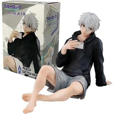 8,5 cm Blue Lock Nagi Seishiro PVC Figuur Schattige Anime Tafelpop Decoratie Model Speelgoed Cadeau voor Kinderen Fans gray