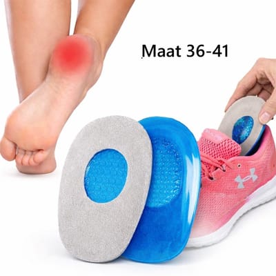 3D Sioftgel Gelhak Inlegzolen I Zooltjes I Hiel Cups I Hielbeschermers I Maat 36-41
