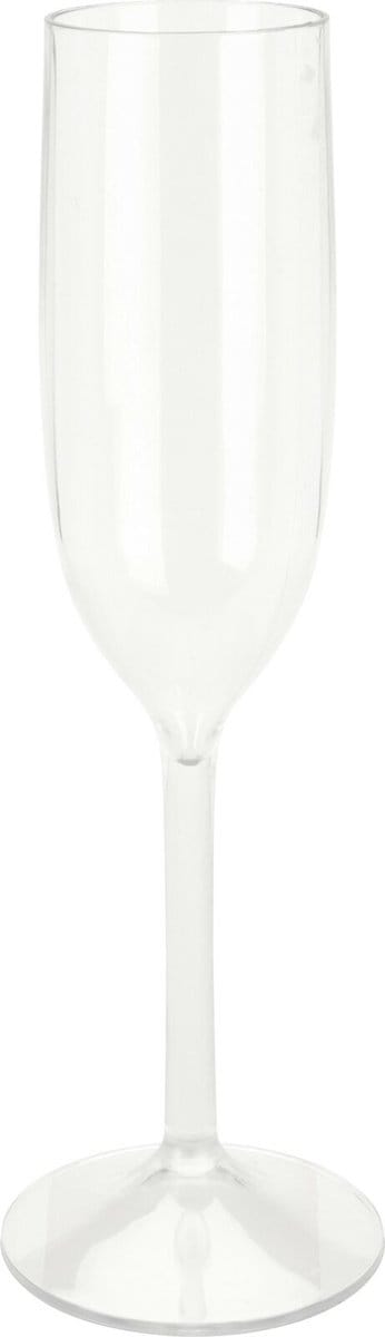 Excellent Houseware Prosecco/Champagneglazen - 1x - transparant - kunststof - 165 ml