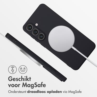 imoshion Hoesje - Geschikt voor Samsung Galaxy S25 FE - Color Backcover met Magnetische Ring - Zwart