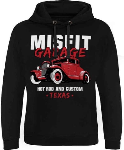 Misfit Garage Hoodie/trui -S- Hot Rod & Custom Zwart