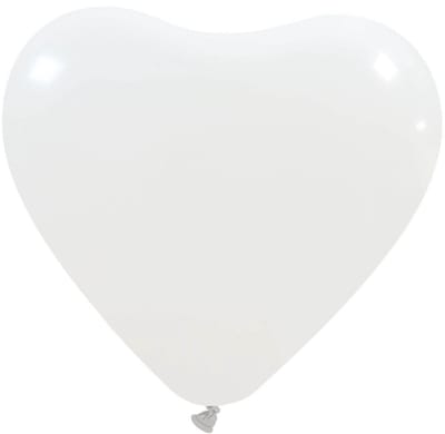 Hart latex ballonnen WIT ± 30 cm, (verpakking van 100) Hart | Hartjes - PRO