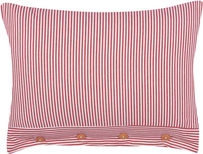 AALITA - Sierkussen - Rood/Wit - 40 x 60 cm - Katoen