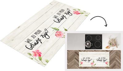 Keukenloper - Loper keuken - Trouwen - Quotes - 'Wil jij mijn getuige zijn?' - Spreuken - 120x60 cm - Keukenloper vinyl