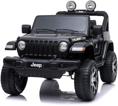 Jeep Wrangler Rubicon 12V Kinderauto Zwart