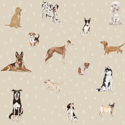 Baby behang Dekornik Dogs Are The Best With Dots