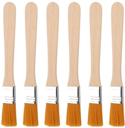 Kwasten, houten handvat, raamkwast, voor kunstschilderaccessoires, schilderen doe-het-zelf, platte kop, 14 cm