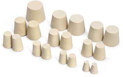 Dailygoods- Laboratoriumplug - 19 Stuks - Hoogwaardig Rubber - Chemisch Bestendig - Milieuvriendelijk - 10 Verschillende Maten - Rubberstop