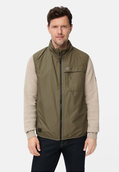 camel active Outdoor bodywarmer gemaakt van waterafstotend materiaal - Maat menswear-XXL - Olijfgroen