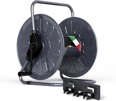 Stalen Slanghaspel tot 50 m - Wandmontage - Tuinslanghouder - Modern en Functioneel