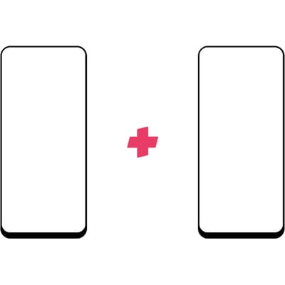 DuoPack: Realme 8 5G screenprotector gehard glas Edge to Edge
