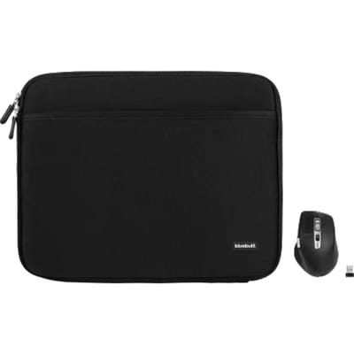 BlueBuilt Laptophoes breedte 33 cm 14 inch M Zwart + Maximus Muis