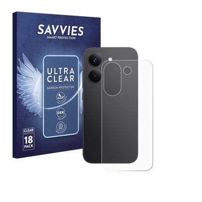 Savvies - Screenprotector voor Xiaomi Poco X8 Pro (Achterkant) - Folie Beschermfolie transparant 18 Stuks