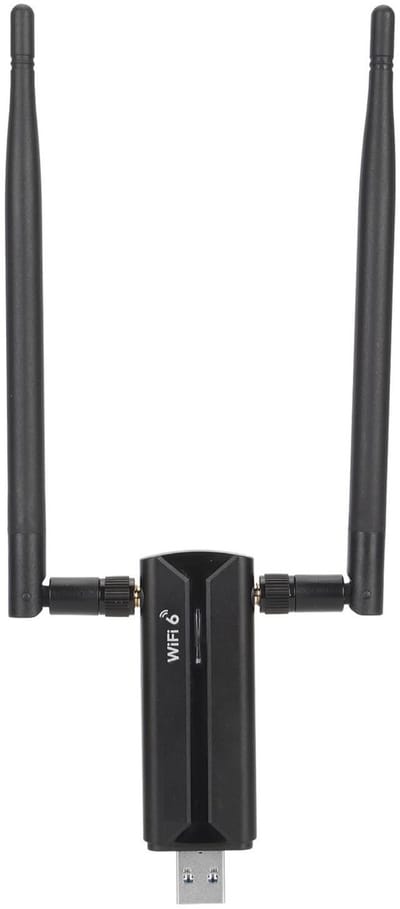 Allecto - USB WiFi-adapter - WiFi 6E - Snelle verbinding - USB 3.0 - Draadloze netwerkadapter - Geschikt voor PC - 2,4GHz/5GHz/6GHz