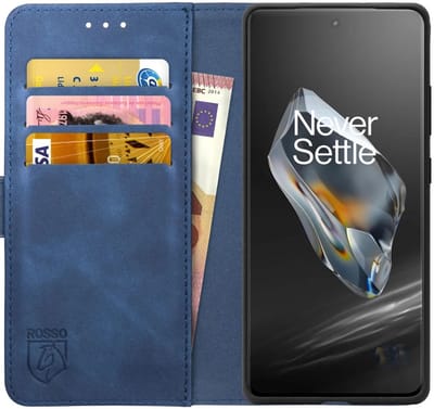 Rosso Element Book Case Wallet Hoesje Geschikt voor OnePlus 12 | Portemonnee | 3 Pasjes | Magneetsluiting | Stand Functie | Bruin