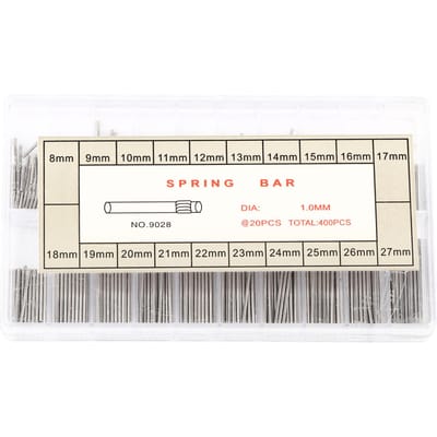 1mm Horlogeband Veerstiften Metalen Band Schakelpinnen Horloge Reparatie Accessoire Gereedschap white