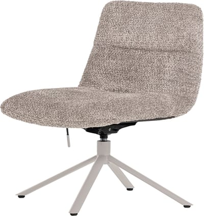 WOOOD Soren Draaifauteuil Verstelbaar - Wollig - Grijs - 82x73x62