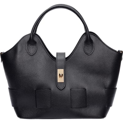 Roberta M Zwart Rundleer Tas