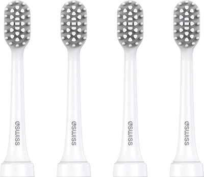 4Swiss ST216 Electrosonic Care+ - Sonische Opzetborstels - 4-pack - Diepe Reiniging - Jaarvoorraad - Wit
