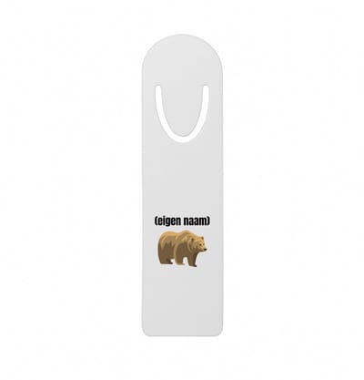 Hacebo® - grote beer met eigen naam metalen boekenlegger - Beer - beren liefhebbers - iemand die houdt van beren - verjaardag - cadeau - kado Bladwijzer boekenleggers - 12.7 cm x 3.2cm
