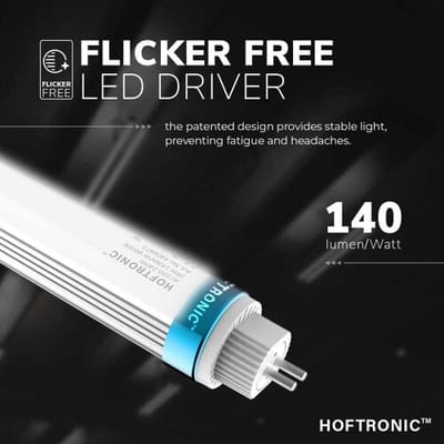 HOFTRONIC 10x LED TL Buis 115cm - T5 G5 Fitting - 18 Watt 2520 lumen (140Lumen/W) - 6000K Daglicht wit - Flikkervrij - Vervangt 65 Watt (65W/860)