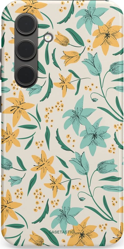 Casetastic Hoesje Geschikt voor Samsung S24 - Stijlvolle Beschermende Duo-layer Case - Sereen in bloei
