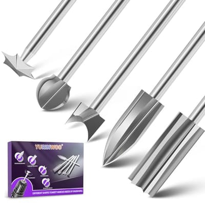 Houtsnijgereedschap set voor Dremel - 5 multifunctionele houtbewerkingsgereedschappen - Ideaal voor doe-het-zelf houtsnijwerk