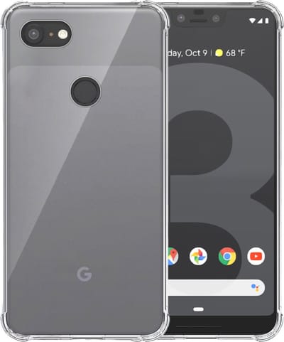 Telefoonhoesje Geschikt voor Google Pixel 3 XL Transparant - Shockproof TPU Siliconen Case met Stootrand Doorzichtig - Smartphonica geschikt voor Google Pixel 3 XL