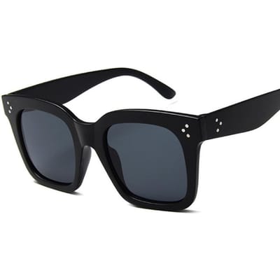 Zonnebril met Groot Montuur Vrouw Klassieke Stijl Groot Montuur Kunststof Zonnebril Vrouwelijk Stijlvol Designer Klassiek Vierkant Klassiek Gafas De Sol black