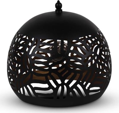 Safaary - Oosterse Tafellamp Zebra Maji Zwart Goud Ø 27 x 26cm