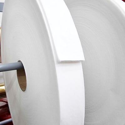 Strijkbare Fleece - Naaivlies - Tassen Maken - Verkocht Per Meter - 40 mm Breed - Wit
