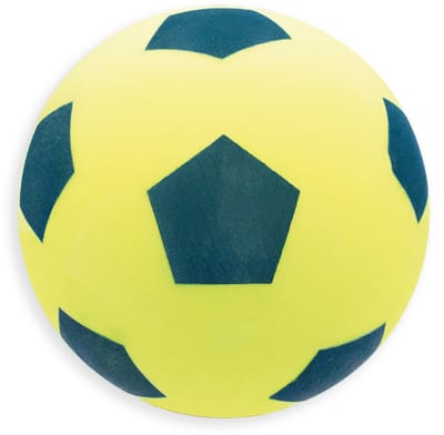 Kyto Softbal 20cm Schuimbal Neon geel | Voetbal voor buiten en binnen | Strandbal geschikt voor kinderen vanaf 36 maanden